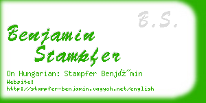 benjamin stampfer business card